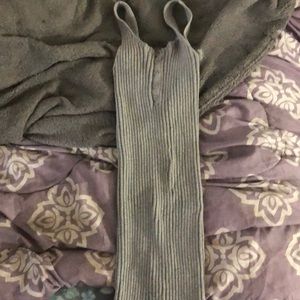 grey long dress